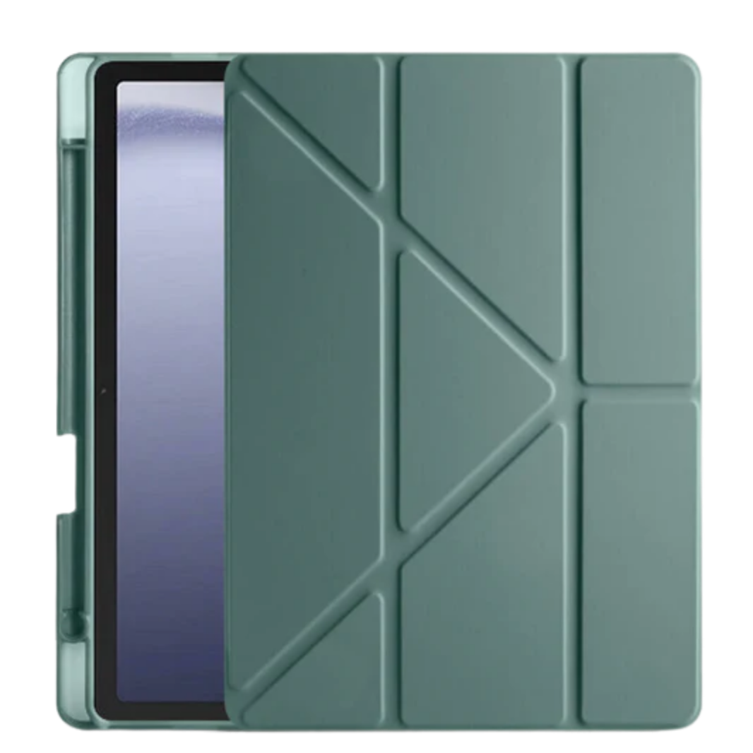 Üçgen Kalemlikli Smart Cover Tablet Kılıfı - Koyu Yeşil
