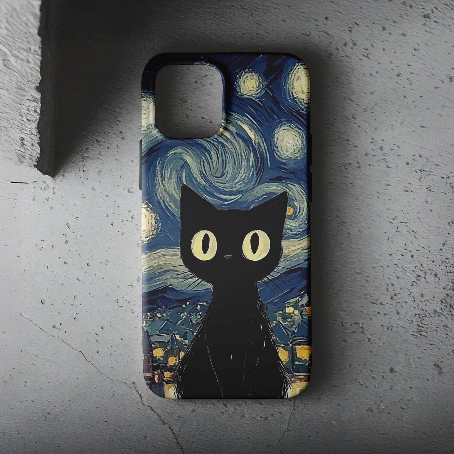 Black Cat Van Gogh Telefon Kılıfı B464