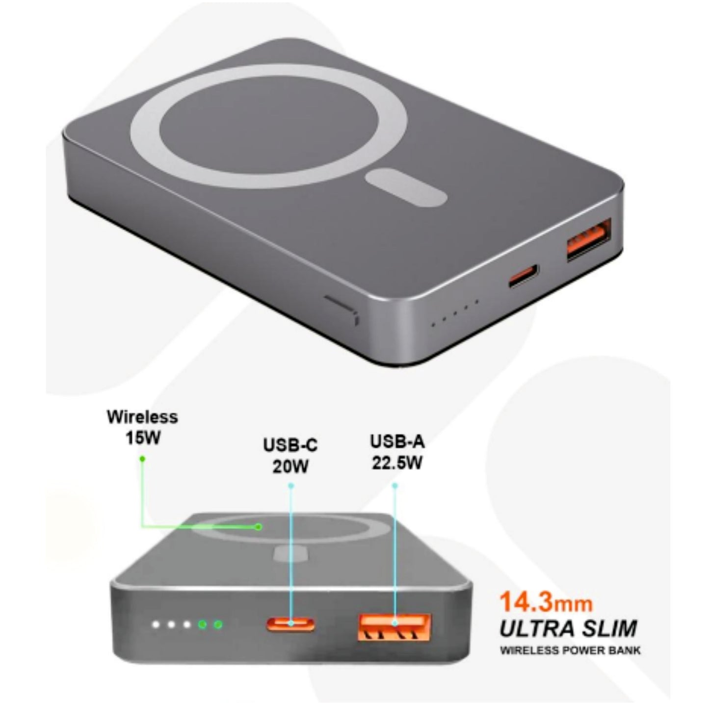 MT4610 10.000 MAH SLIM MAGSAFE UYUMLU 37.5W PD ŞARJ POWERBANK /60 BE0014