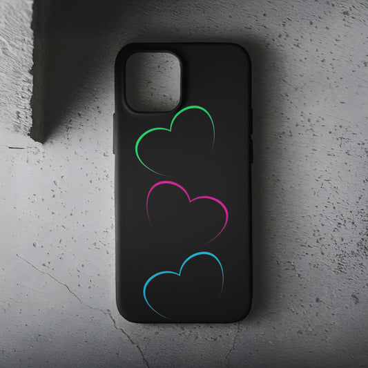 Glow Hearts Telefon Kılıfı B298